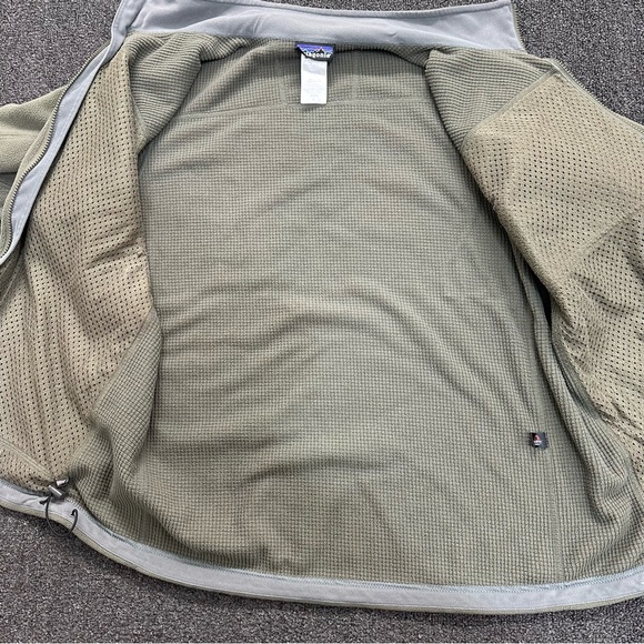 Men's Vintage Patagonia PolarTEC Regulator Zip-Up Green Fleece Jacket L - Picture 7 of 9